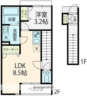 1LDKの間取り画像