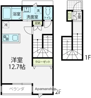 1Rの間取り画像