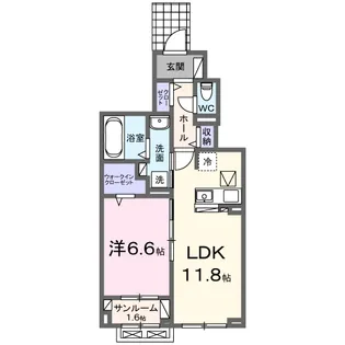 ヴィラアミング Ⅲ【1階】の間取り