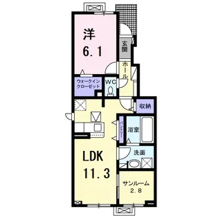 ヴィラアミング Ⅱ【1階】の間取り