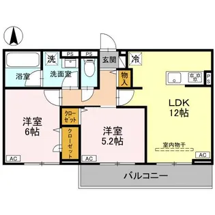 ヴィラージュ【1階】の間取り