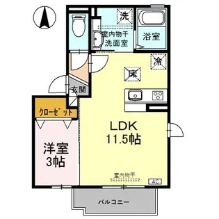 チェレステ B【1階】の間取り