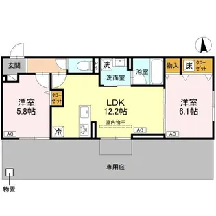 ルミナ【102号室】の間取り