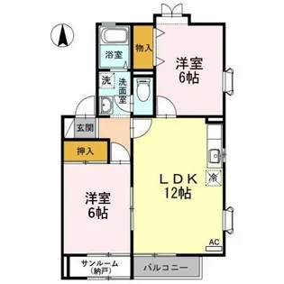 セジュール雅 B棟【2階】の間取り