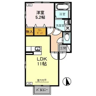 ウエスト ルミエール【2階】の間取り