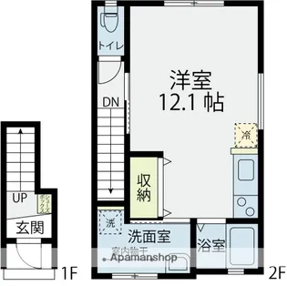 レティシアⅠ・Ⅱ【103号室】の間取り