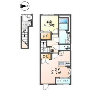 金沢市横川 賃貸アパート【201号室】の間取り