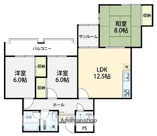 パスト泉野【102号室】の間取り