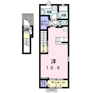 ペルズィモーネ【2階】の間取り