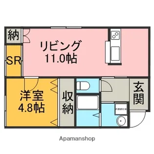 ミーティス【102号室】の間取り