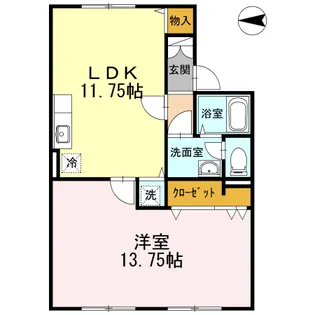 トリヴァンベール中島【2階】の間取り