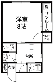 UNIBIANTESUEMACHI【102号室】の間取り
