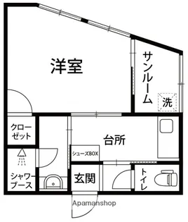 UNIBIANTESUEMACHI【105号室】の間取り