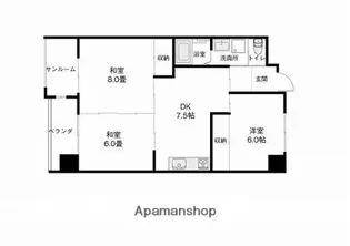 グリーンビュー泉ヶ丘【605号室】の間取り