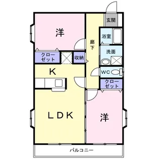 クヴェレ Ⅰ【2階】の間取り