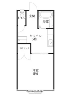 グランメール八日市【207号室】の間取り