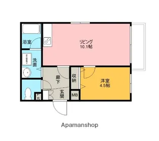 さんらいずスリー【202号室】の間取り