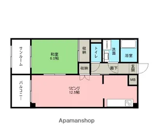 ウエストヴィラージュⅡ【405号室】の間取り