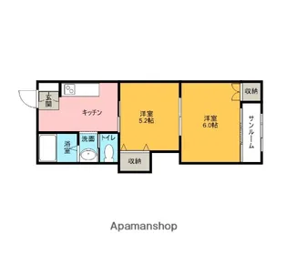 トワイライト八日市【103号室】の間取り