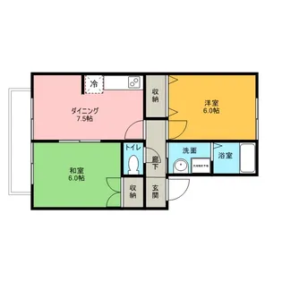 ノースバード【201号室】の間取り