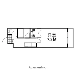 ガーデンハイム扇町【107号室】の間取り