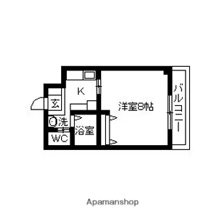 1Kの間取り画像