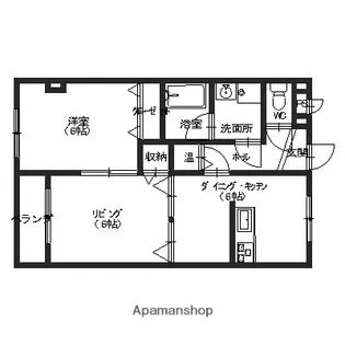 サフィール【102号室】の間取り