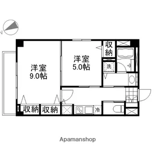 ファーストレーベン六枚町【803号室】の間取り