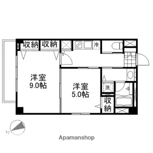 ファーストレーベン六枚町【805号室】の間取り