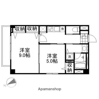 ファーストレーベン六枚町【505号室】の間取り