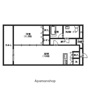 ファーストレーベン昭和町【805号室】の間取り