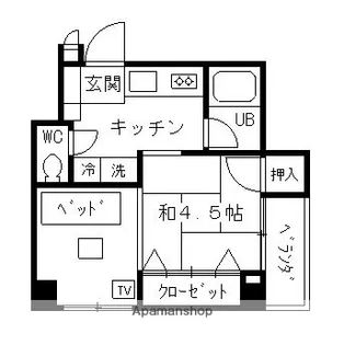 ティニーフォーレスト金沢【302号室】の間取り