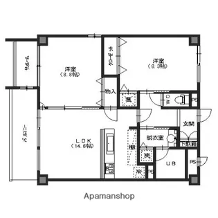ファーストレーベン昭和町ANNEX【702号室】の間取り