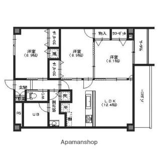 ファーストレーベン昭和町ANNEX【901号室】の間取り