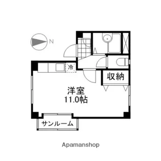 ガーデン雪割草【101号室】の間取り