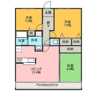 スカイハイツ芳斉【605号室】の間取り