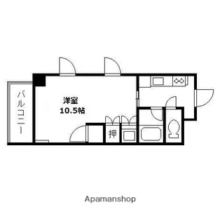サンライズ長土塀【201号室】の間取り
