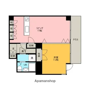 サンライズ山善【305号室】の間取り