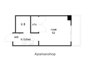 サンライズ山善【605号室】の間取り