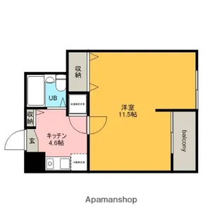 サンライズ山善【503号室】の間取り