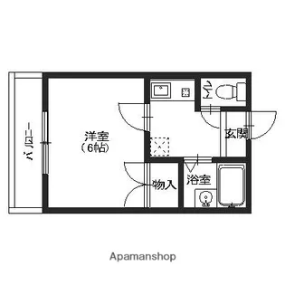 スウィート・バンビ【206号室】の間取り