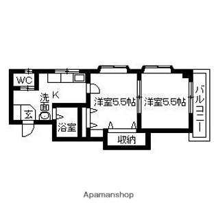 ノースヴィレッジ芳斉【601号室】の間取り