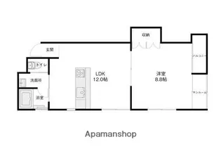 1LDKの間取り画像