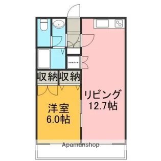 ランドキューブⅥ【101号室】の間取り