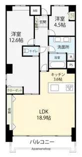 リファーレ金沢【1008号室】の間取り
