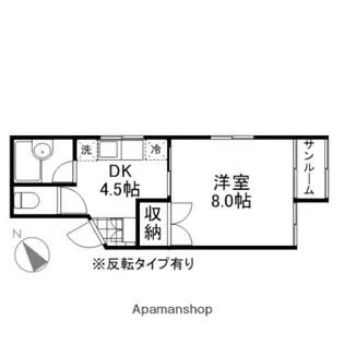 プチハウス・TOMATO【101号室】の間取り