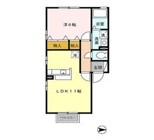 シャルマン東海【1階】の間取り
