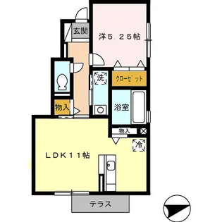 グラシュー【1階】の間取り