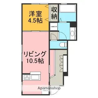 GGレジデンス岩根【1F号室】の間取り