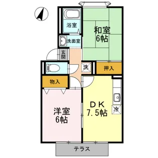 セジュール・エトワール【1階】の間取り